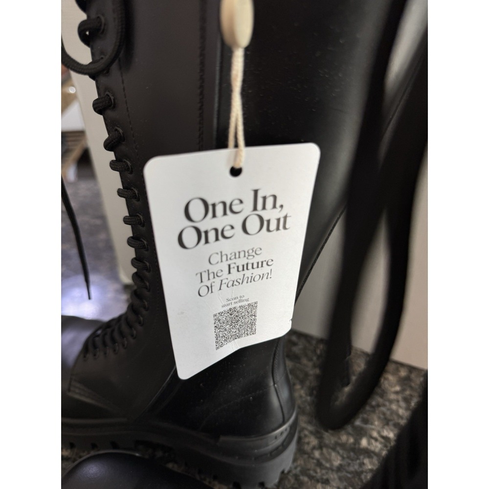 Balenciaga Women's Strike 20mm High Top Black Boots Size 37 US 7. NWB - Picture 3 of 16